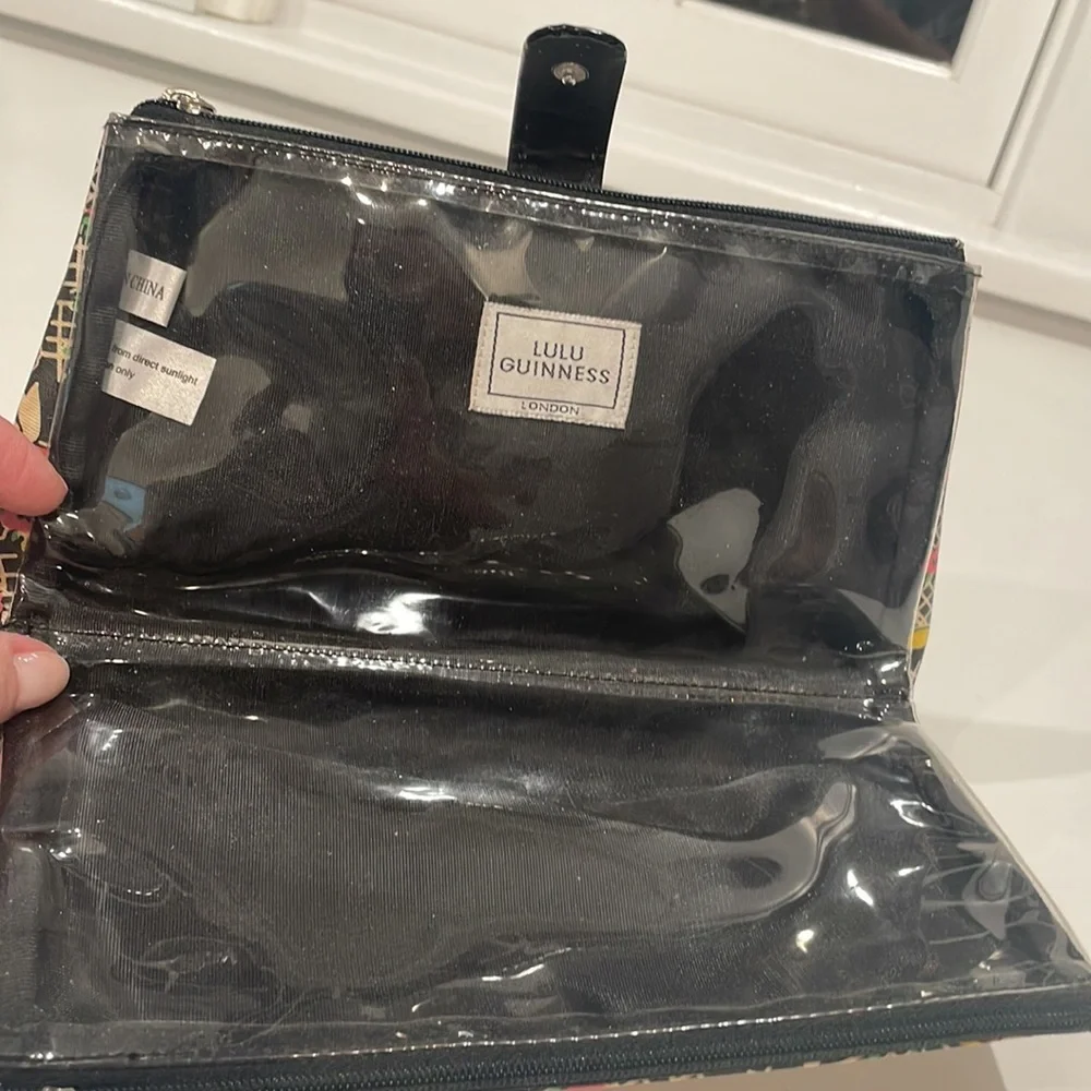 Lulu Guinness Cosmetic Case. Garden motif. Gently used.